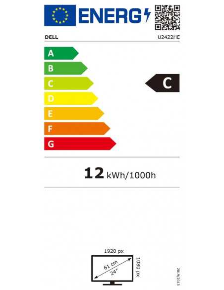 Dell LCD U2422HE 23.8 " IPS FHD 1920 x 1080 16:9 5 ms 250 cd/m Silver Audio HDMI ports quantity 1 60 Hz