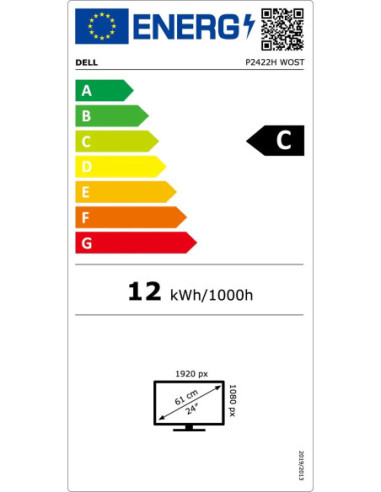 Dell 24 Monitor P2422H no stand- 60.5cm (23.8")