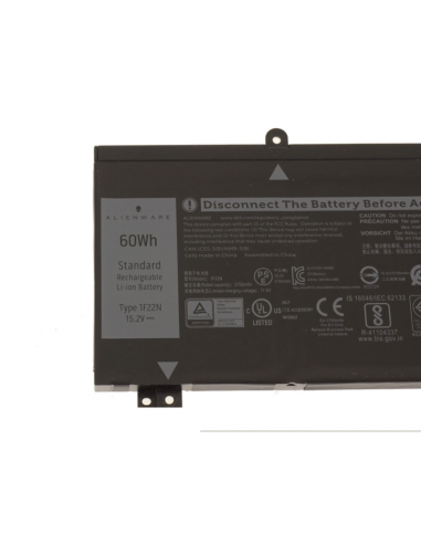 Dell ALIENWARE Originali Baterija 1F22N 01F22N HYWXJ JJPFK 8622M  P37E P40E P79F P82F 60WH