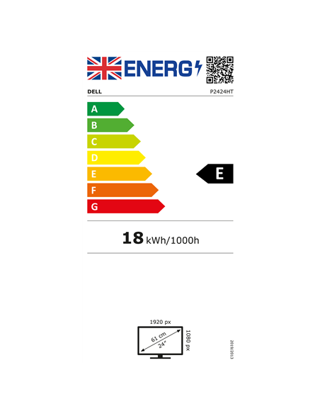 Dell | Touch Monitor | P2424HT | 24 " | IPS | FHD | 16:9 | 60 Hz | 5 ms | Touchscreen | 1920 x 1080 | 300 cd/m | HDMI ports qua