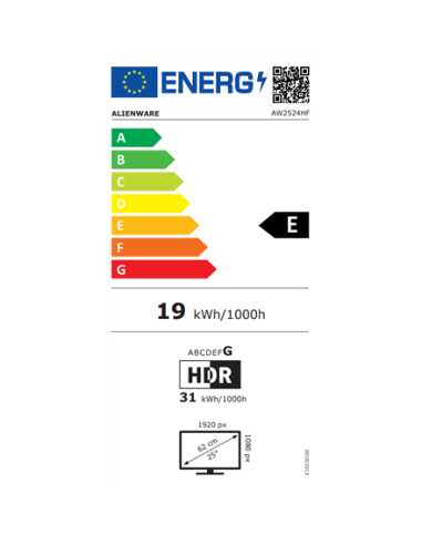 Dell | Gaming Monitor | AW2524HF | 25 " | IPS |...