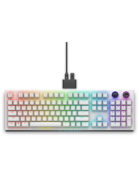 Dell | Alienware Tri-Mode AW920K | Wireless Gaming Keyboard | Wireless | RGB LED light | US | Bluetooth | Lunar Light | Numeric