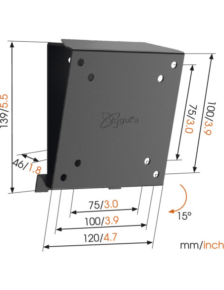 Vogels | Wall mount | MA1010-A1 | Tilt | 17-26 " | Maximum weight (capacity) 30 kg | Black