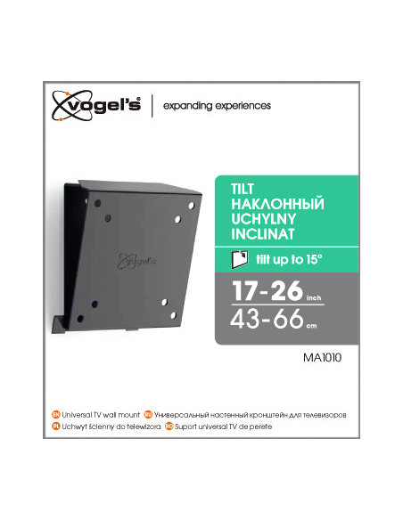 Vogels | Wall mount | MA1010-A1 | Tilt | 17-26 " | Maximum weight (capacity) 30 kg | Black