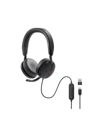 Dell | Pro Wired On-Ear Headset | WH5024 | Built-in microphone | USB Type-A | ANC | Black