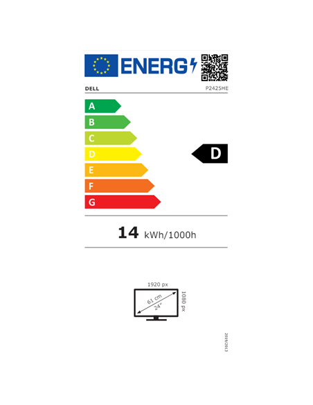 Dell | Monitor Without Stand | P2425HE | 24 " | IPS | 16:9 | 100 Hz | 8 ms | 1920 x 1080 pixels | 250 cd/m | HDMI ports quantit