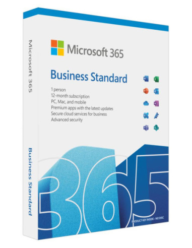 Microsoft | 365 Business Standard Retail | KLQ-00650 | FPP | License term 1 year(s) | English | EuroZone Medialess
