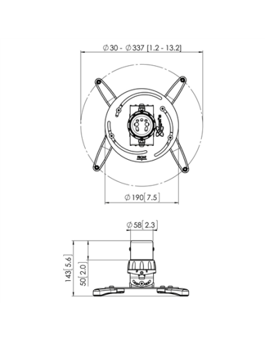 Vogels | Projector Ceiling mount | Turn, Tilt |...