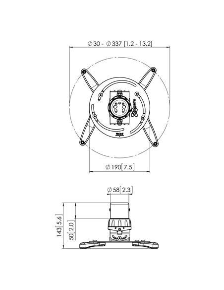 Vogels | Projector Ceiling mount | Turn, Tilt | Maximum weight (capacity) 15 kg | White