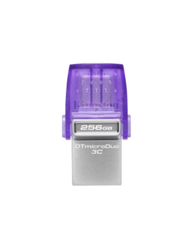 Kingston | DataTraveler | DT Micro Duo 3C | 256 GB | USB Type-C and Type-A | Purple