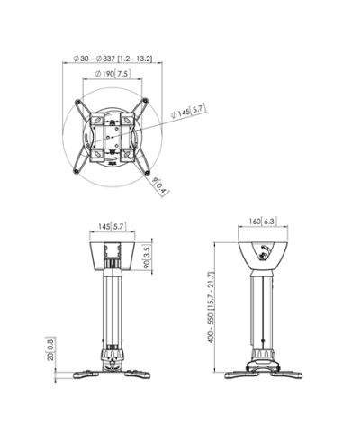 Vogels | Projector Ceiling mount | PPC1540W |...