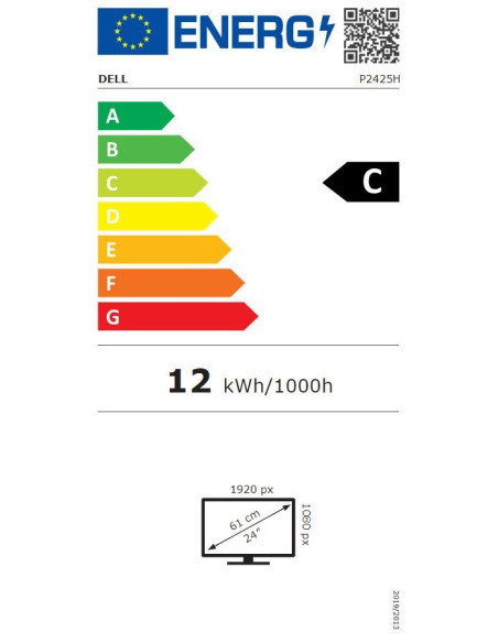 LCD Monitor, DELL, P2425H, 23.8", Business, Panel IPS, 1920x1080, 16:9, 100Hz, Matte, 8 ms, Swivel, Pivot, Height adjustable, T