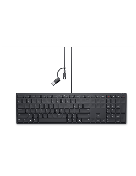 Dell | Collaboration Keyboard | KB525C | Keyboard | Wired | US (QWERTY) | Black | USB-C