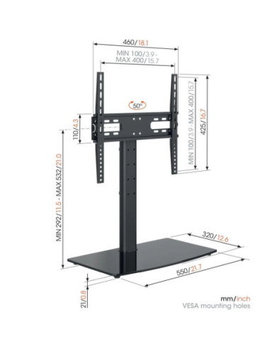 Vogels | Desk Mount | MS3085-A1 Table-Top Stand...