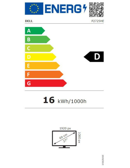 LCD Monitor, DELL, P2725HE, 27", Business, Panel IPS, 1920x1080, 16:9, 100Hz, Matte, 8 ms, Swivel, Pivot, Height adjustable, Ti
