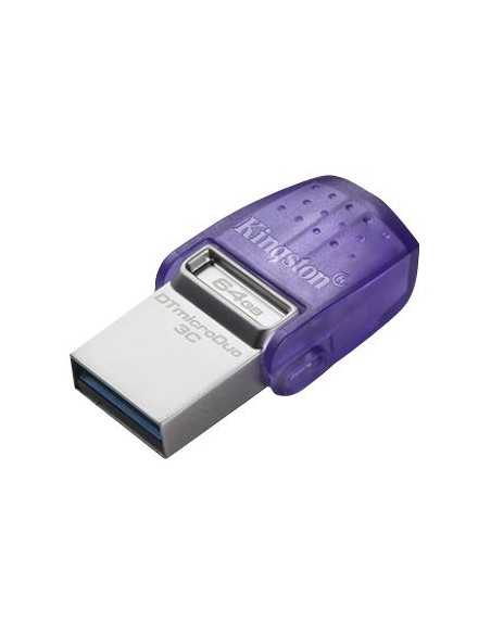 Kingston | DataTraveler | DT Micro Duo 3C | 64 GB | USB Type-C and Type-A | Purple