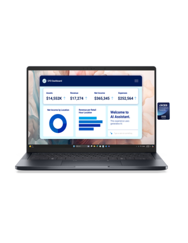 Dell Pro Premium 14 PA14250 | 14 " | FHD+ | Anti-glare | Intel Core Ultra 7 | 268V | 32 GB | LPDDR5x | Solid-state drive capaci