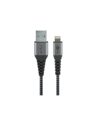 Goobay | Lightning to USB-A Textile Cable with...