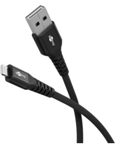 Goobay Lightning USB-A Supersoft Textile Cable with Metal...