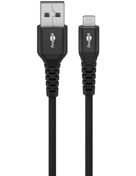 Goobay Lightning USB-A Supersoft Textile Cable with Metal Plugs | 74504