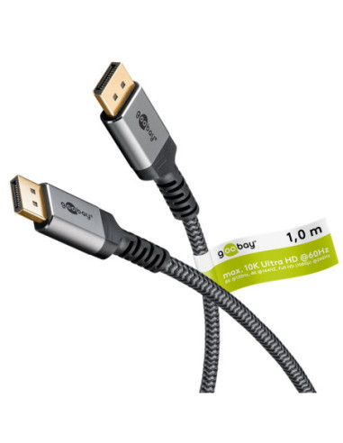 Goobay DisplayPort Cable 2.0/2.1, 80 Gbit/s | 75684 | DisplayPort to DisplayPort
