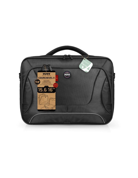PORT DESIGNS | Courchevel | Fits up to size 15.6 " | Messenger - Briefcase | Black | Shoulder strap