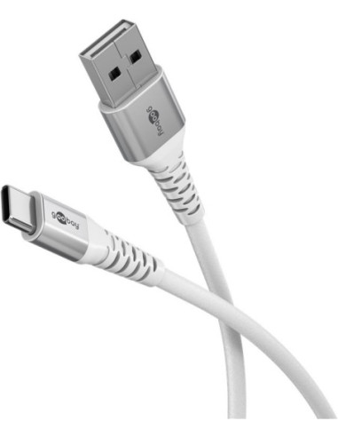 Goobay USB-C to USB-A Supersoft Textile Cable...