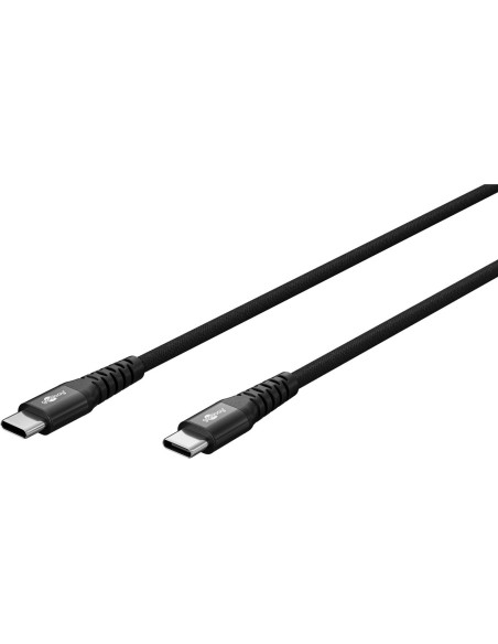 Goobay USB-C Supersoft Textile Cable with Metal Plugs, 1 m