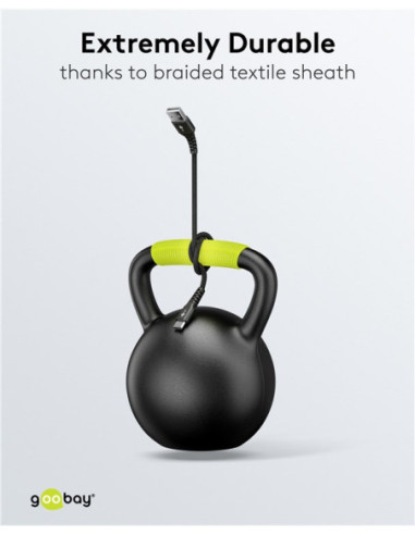 Goobay USB-C to USB-A Supersoft Textile Cable...