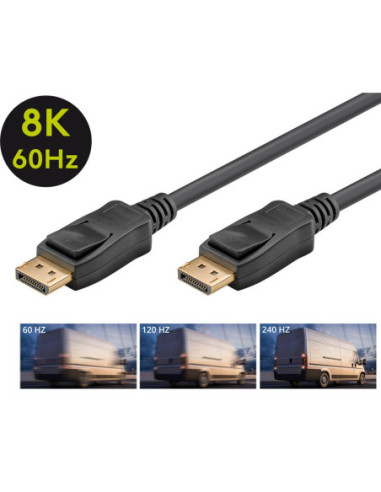 Goobay | DisplayPort Cable 2.0/2.1, 40 Gbit/s |...