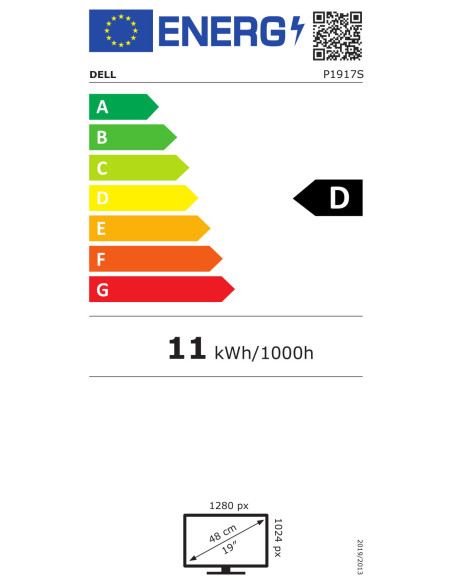 Dell | Professional | P1917S | 19 " | IPS | HD | 5:4 | 60 Hz | 6 ms | 1280 x 1024 | LED pixels | 250 cd/m | HDMI ports quantity