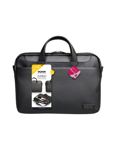PORT DESIGNS | Zurich | Fits up to size 15.6 " | Messenger - Briefcase | Black | Shoulder strap