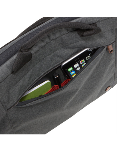 Case Logic | Era Attach | Fits up to size 14 " | Messenger - Briefcase | Obsidian | Shoulder strap