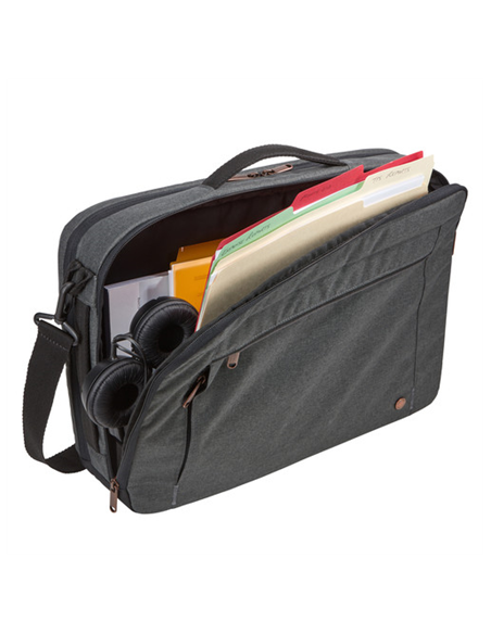 Case Logic | Era Hybrid Briefcase | Fits up to size 15.6 " | Messenger - Briefcase/Backpack | Obsidian | Shoulder strap