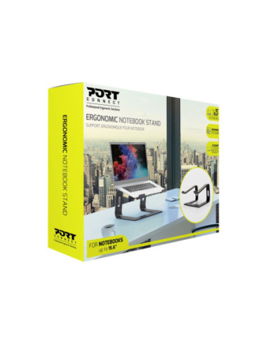 PORT DESIGNS | 901103 | Ergonomic Notebook stand | Notebook Stand | Black | 10-15.6 "