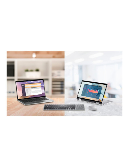 Dell | Keyboard | KB740 | Keyboard | Wireless | Russian | Titan Gray