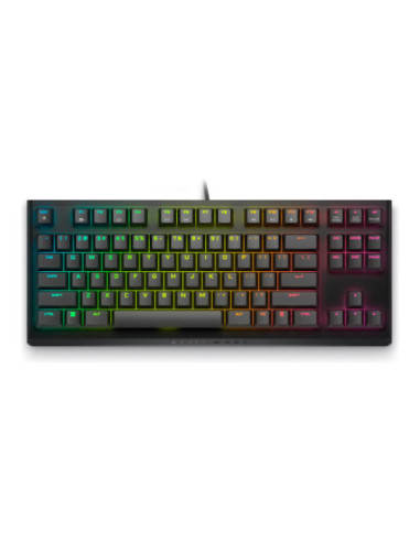 Dell Alienware Tenkeyless AW420K | Gaming Keyboard | Wired | EN | Dark Side of the Moon | CHERRY MX Red