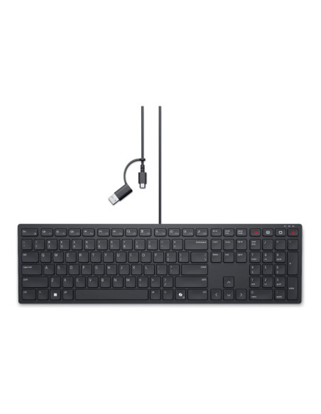 Dell | Collaboration Keyboard | KB525C | Keyboard | Wired | US (QWERTY) | Black