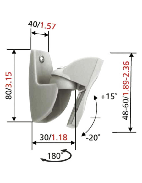 Vogels | Loundspeaker Mount | VLB500 | Turn, Tilt | Maximum weight (capacity) 5 kg | Silver