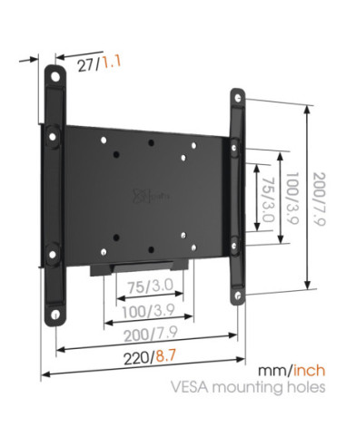 Vogels | Wall mount | MA2000-A1 | Fixed | 26-40 " | Maximum weight (capacity) 30 kg | Black