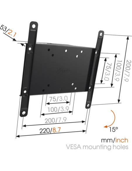 Vogels | Wall mount | MA2010-A1 Tilt | Tilt | 26-40 " | Maximum weight (capacity) 30 kg | Black