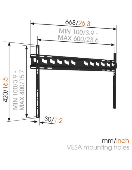 Vogels | Wall mount | MA4000-A1 | Fixed | 40-80 " | Maximum weight (capacity) 80 kg | Black