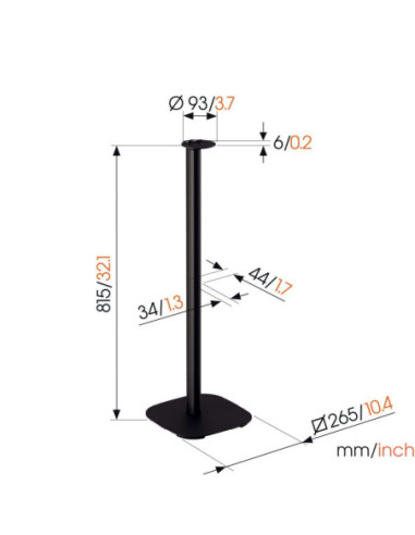 Vogels Floor stand | SFS 4113 Sonos speaker stand for Era 100 | Maximum weight (capacity) 2 kg | Black