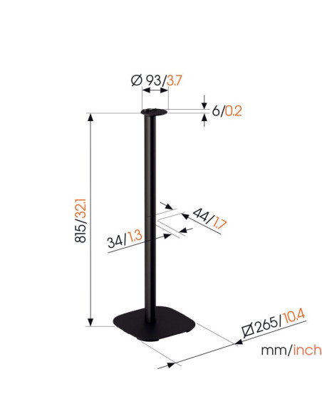 Vogels Floor stand | SFS 4113 Sonos speaker stand for Era 100 | Maximum weight (capacity) 2 kg | Black