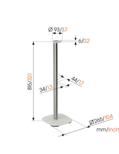 Vogels Floor stand | SFS 4113 Sonos speaker stand for Era 100 | Maximum weight (capacity) 2 kg | White