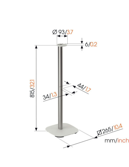 Vogels Floor stand | SFS 4113 Sonos speaker stand for Era 100 | Maximum weight (capacity) 2 kg | White