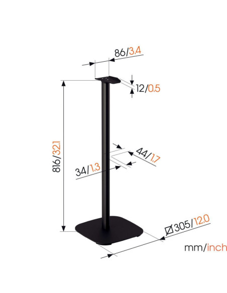 Vogels Floor stand | SFS 4133 Sonos speaker stand for Era 300 | Maximum weight (capacity) 4.5 kg | Black