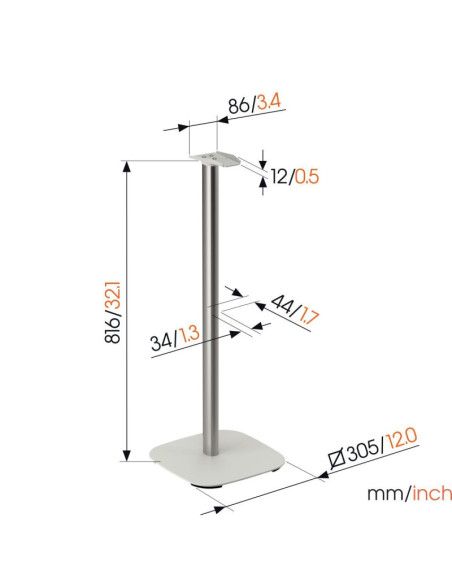 Vogels Floor stand | SFS 4133 Sonos speaker stand for Era 300 | Maximum weight (capacity) 4.5 kg | White