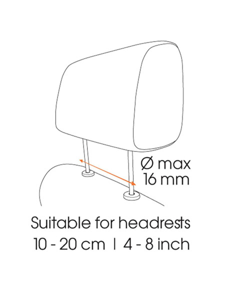 Vogels TMS 1020 Tablet Car Pack | Tilt | 7-13 " | Maximum weight (capacity) 1 kg | Black