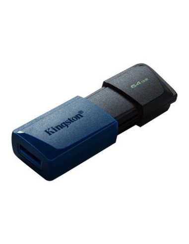 Kingston | USB 3.2 Flash Drive | DataTraveler Exodia M | 64 GB | USB 3.2 | Black/Blue